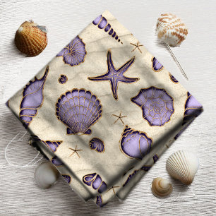 Tecido Seashells and Sand Purple ID782