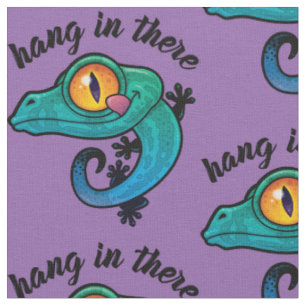 Tecido Segure-Se Lá Em Um Gecko Colorido