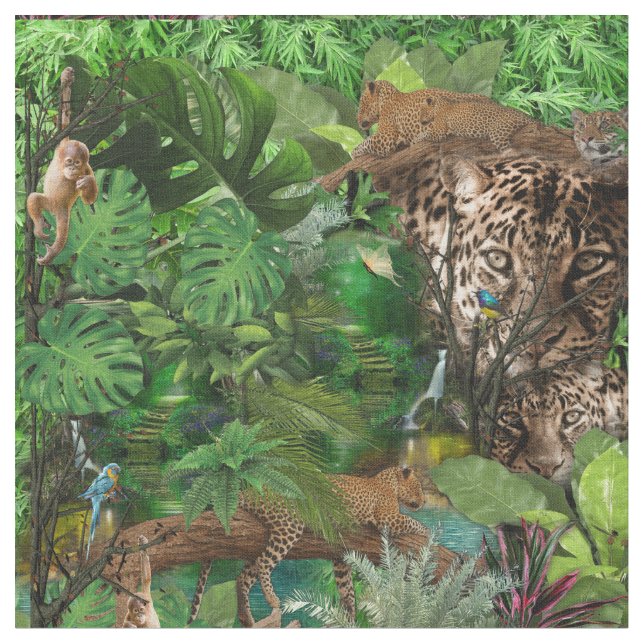 Tecido Selva Africana alegre (Detalhe)