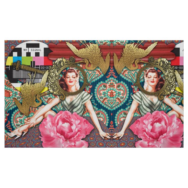 Tecido Sem Sinal - Senhora Chateada (Fat Quarter)