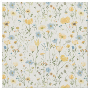 Tecido Semeadura de Flores Silvestres de Prado