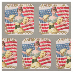 Tecido Senhora de Bandeira Americana Patriótica