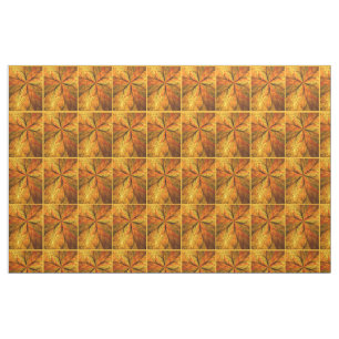 Tecido Sensação de outono, Flor Fractal Moderno Abstrat