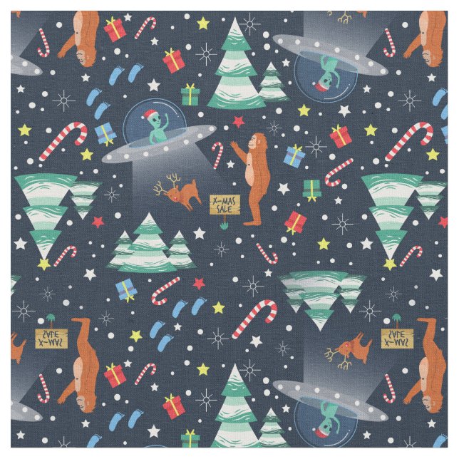 Tecido sequestro de alienígena de natal yeti sasquatch (Detalhe)