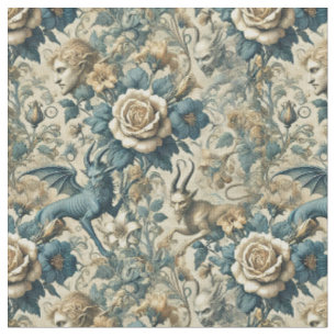 Tecido Serenada Gótica - Azulejo Clássico Vitoriano Gótic