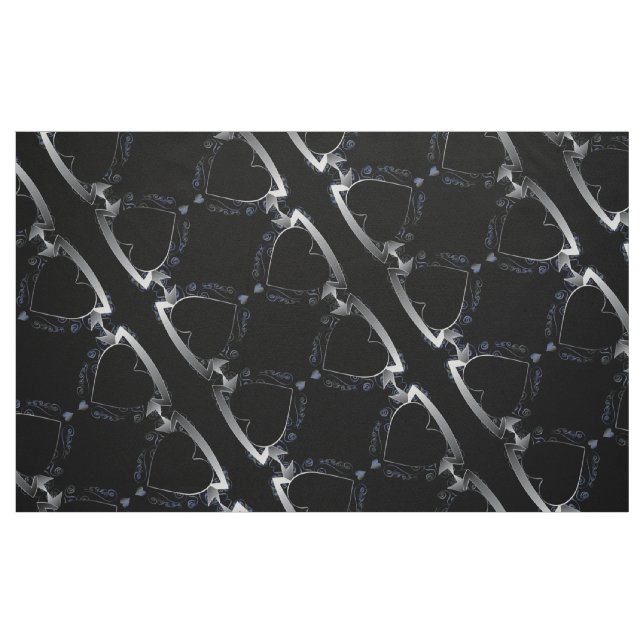 Tecido Série Steampunk 3D Black Heart (Fat Quarter)