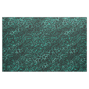 Tecido Série Teal e Gold Leopard Design 4