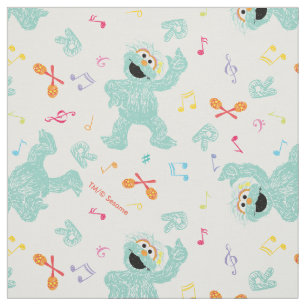 Tecido Sesame Street Rosita Music Scribble Pattern