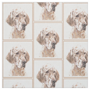 Tecido Setter Inglês Laranja Belton - Pintura de Cão