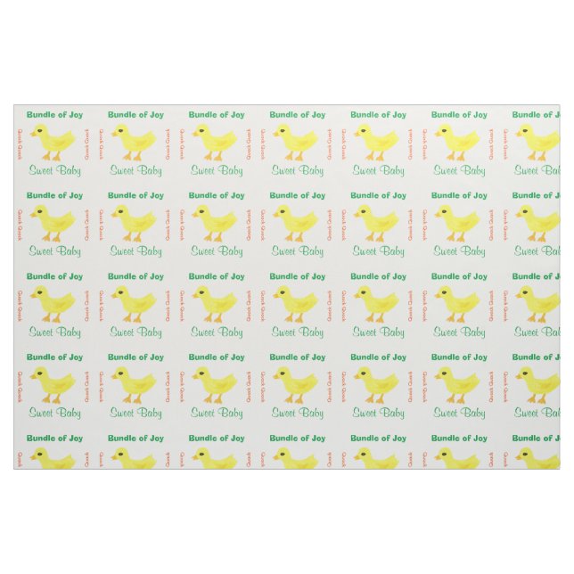 Tecido Sexo Neutro Bebê Verde Laranja Amarelo Ducky (Fat Quarter)