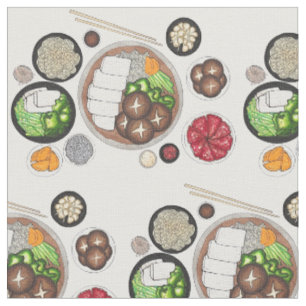 Tecido Shabu-Shabu Japão - Comida japonesa Hotpot