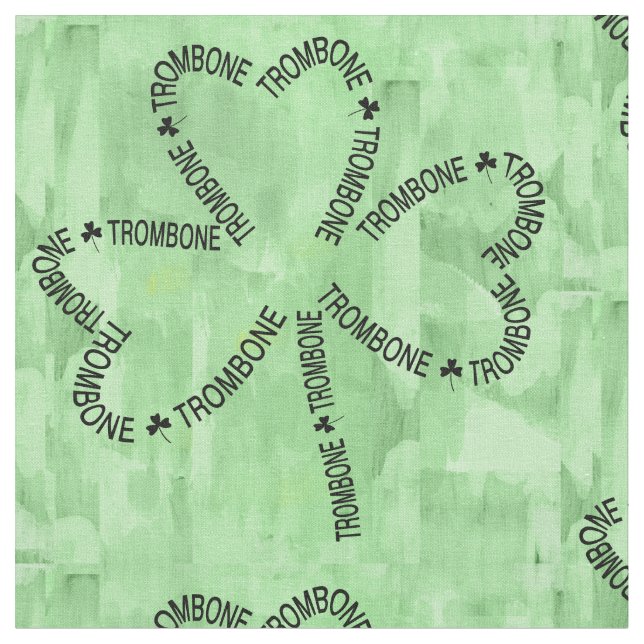 Tecido Shamrock de Texto Trombone (Detalhe)