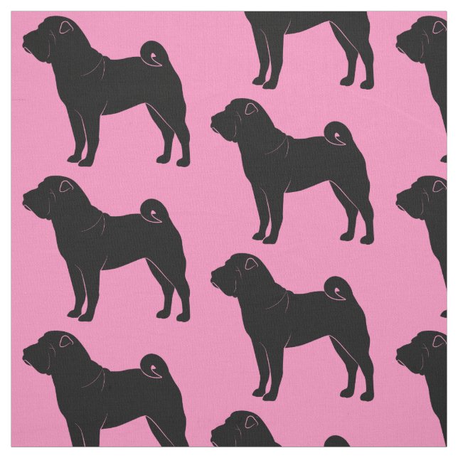 Tecido Shar Pei na silhueta no rosa (Modelo)