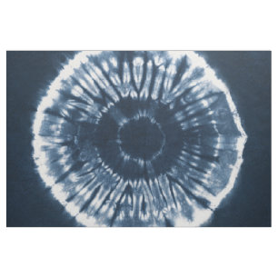 Tecido Shibori mão-tingido moderno do azul de índigo