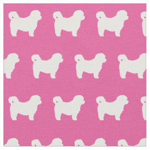 Tecido Shih Tzu Silhouette Pet Pink