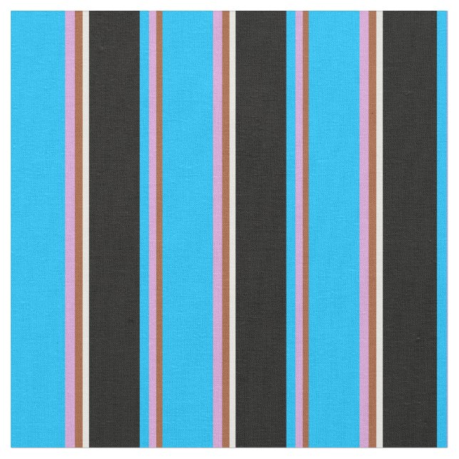 Tecido Siena, ameixa, Azul no Céu Profundo, Preto e Branc (Detalhe)