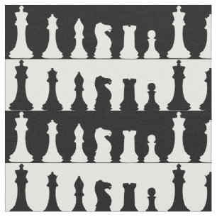 Tecido Silhoule de Peças de Xadrez