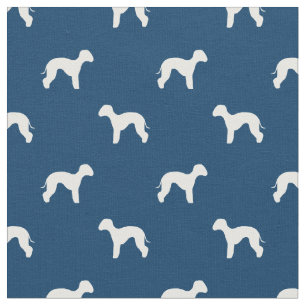 Tecido silhueta azul marinho de cão de cama