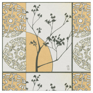 Tecido Silhueta de árvore esparsa por Megan Meagher