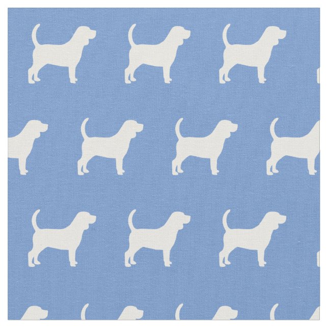 Tecido Silhueta de Cachorro Beagle Azul Claro (Detalhe)