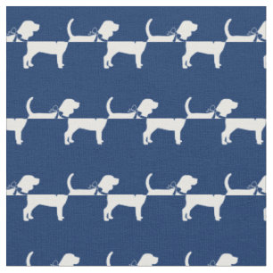 Tecido Silhueta de Cachorro Beagle Azul Marinho