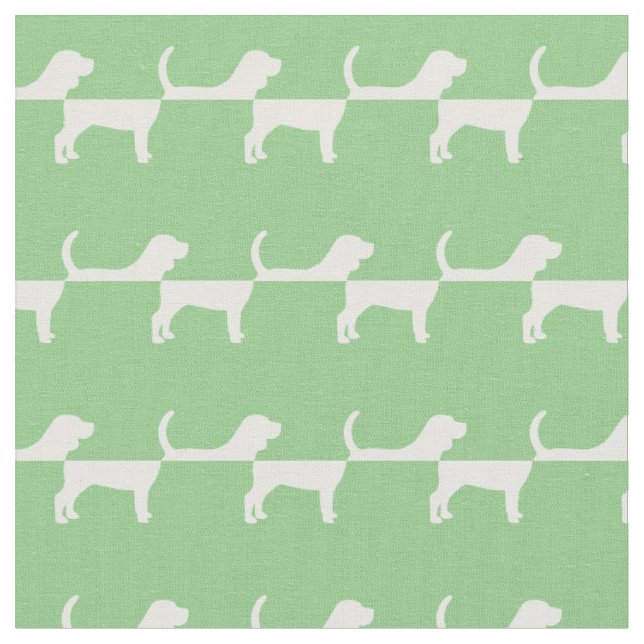 Tecido Silhueta de Cachorro Beagle Verde Sage (Detalhe)