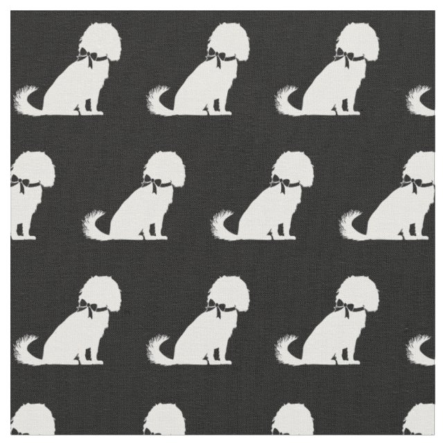 Tecido Silhueta de Cachorro Cavalier King Charles Pet (Detalhe)