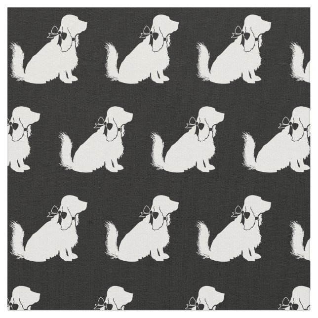 Tecido Silhueta de Cachorro Cocker Spaniel Pet (Detalhe)