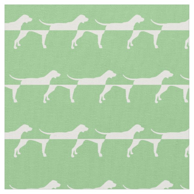 Tecido Silhueta de Cachorro Pointer Verde Sage Pet (Detalhe)
