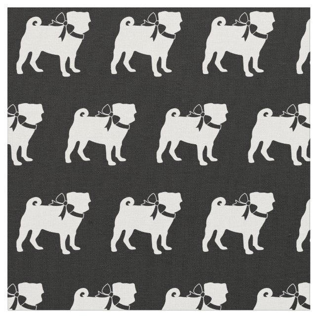 Tecido Silhueta de Cachorro Pug Pet (Detalhe)