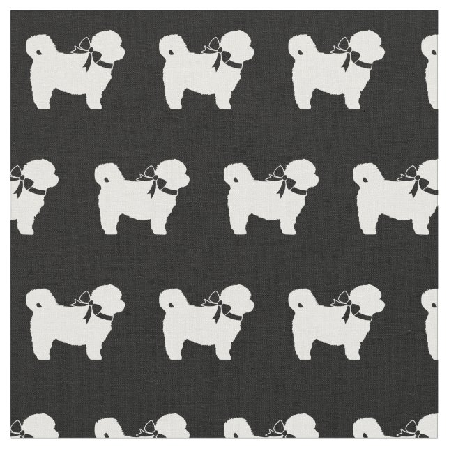 Tecido Silhueta de Cachorro Shih Tzu Pet (Detalhe)