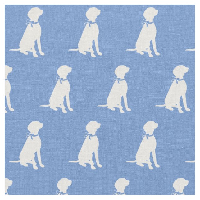 Tecido Silhueta de Cachorro Vizsla Azul Claro (Detalhe)