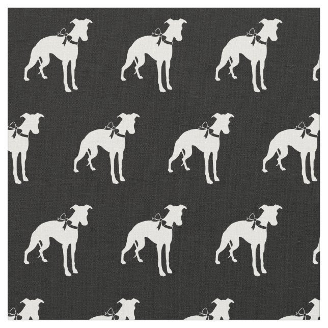 Tecido Silhueta de Cachorro Whippet Pet (Detalhe)