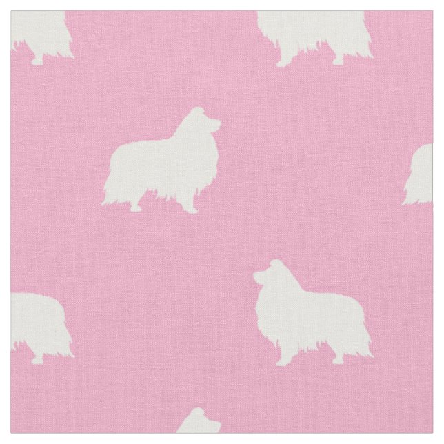 Tecido silhueta de cão de abrigo rosa (Detalhe)