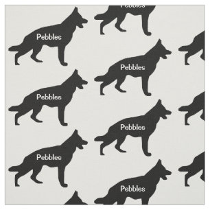Tecido Silhueta de German shepherd Personalizada