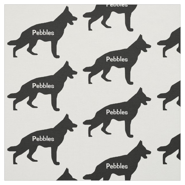 Tecido Silhueta de German shepherd Personalizada (Modelo)