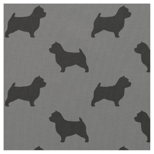 Tecido Silhueta de Norwich Terrier (Detalhe)
