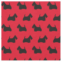 Tecido Silhueta de Terrier do Scottish