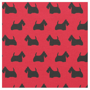 Tecido Silhueta de Terrier do Scottish