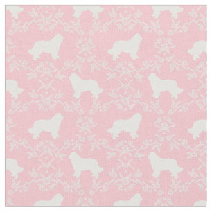 Tecido silhueta rosa de cão da Terra Nova