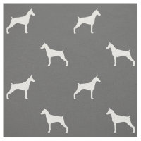 Silhuetas de Doberman Pinscher Cinza e Branco