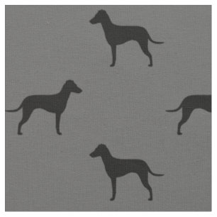 Tecido Silhuetas de Manchester Terrier com orelhas