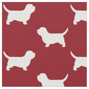 Tecido Silhuetas de Petit Basset Griffon Vendeen PBGV Ver