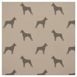 Tecido Silhuetas de Pinscher Miniatura MinPins Padronizad