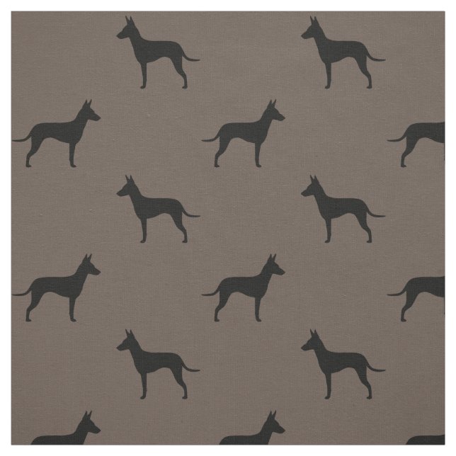 Tecido Silhuetas de Raça de Cão Manchester Terrier Padron (Modelo)