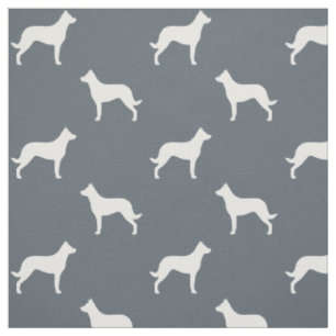 Tecido Silhuettes De Cachorro De Beauceron Patterados