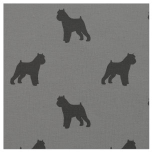 Tecido Silhuettes De Cachorro De Bruxelas Griffon Pattera