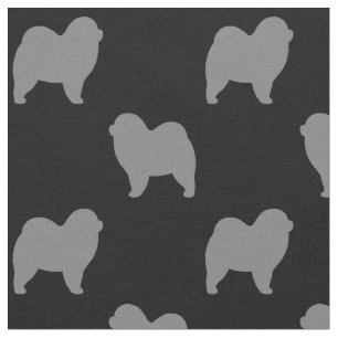 Tecido Silhuettes De Cães De Vaca Rough Patterados