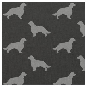 Tecido Silhuettes Galês Springer Spaniel com Cauda Longa