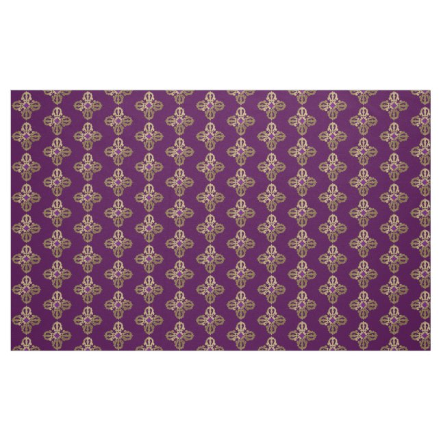Tecido Símbolo de budista ouro Vajra (Fat Quarter)